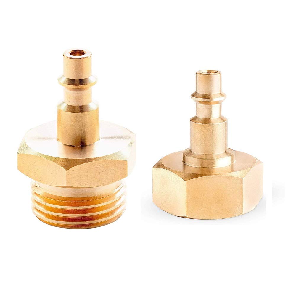 Lead Free Brass Winterize Sprinkler Systems Blowout Plug Quick Connect Air Compressor 1/4'' Adapter | Fits Garden Hose 3/4'' Thr