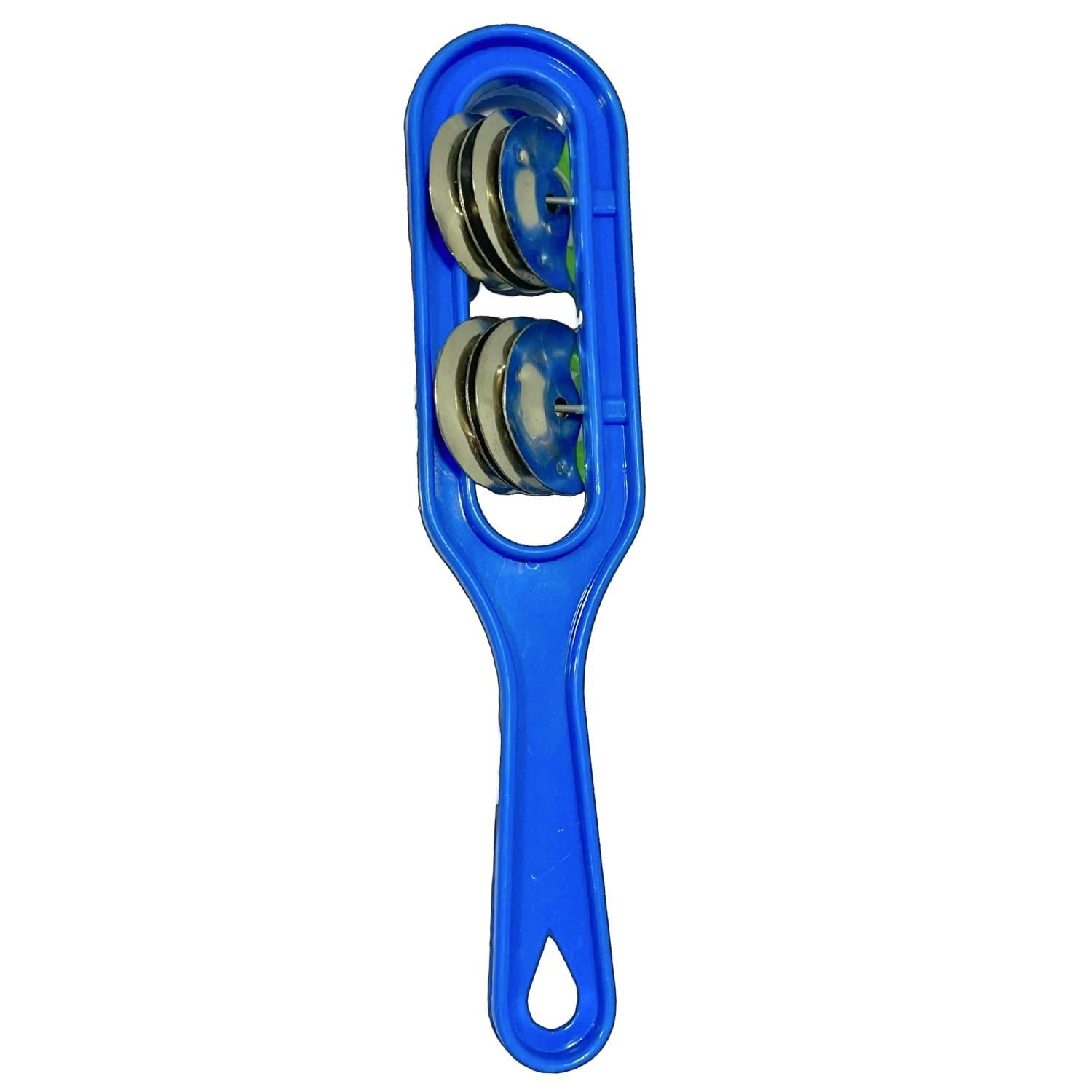 Bhargavas Blue Hand Taal Kartal for Bhajan & Kirtan  Traditional Devotional Percussion Instrument for Adults, Made in India