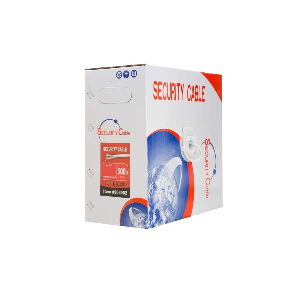 Cables Direct Online 500Ft Stranded 22/4 Alarm Cca Cable For Low Voltage Led, Burglar System, Fire Detector, Security Station, D