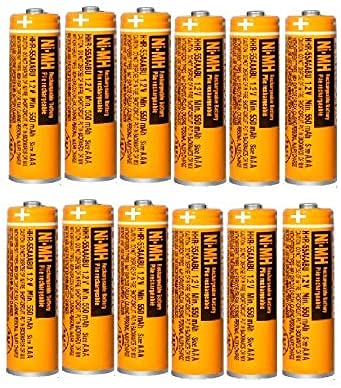 Eocik 12 Pack Hhr 55Aaabu Ni Mh Rechargeable Battery For Panasonic 1.2V 550Mah Aaa Battery For Cordless Phones