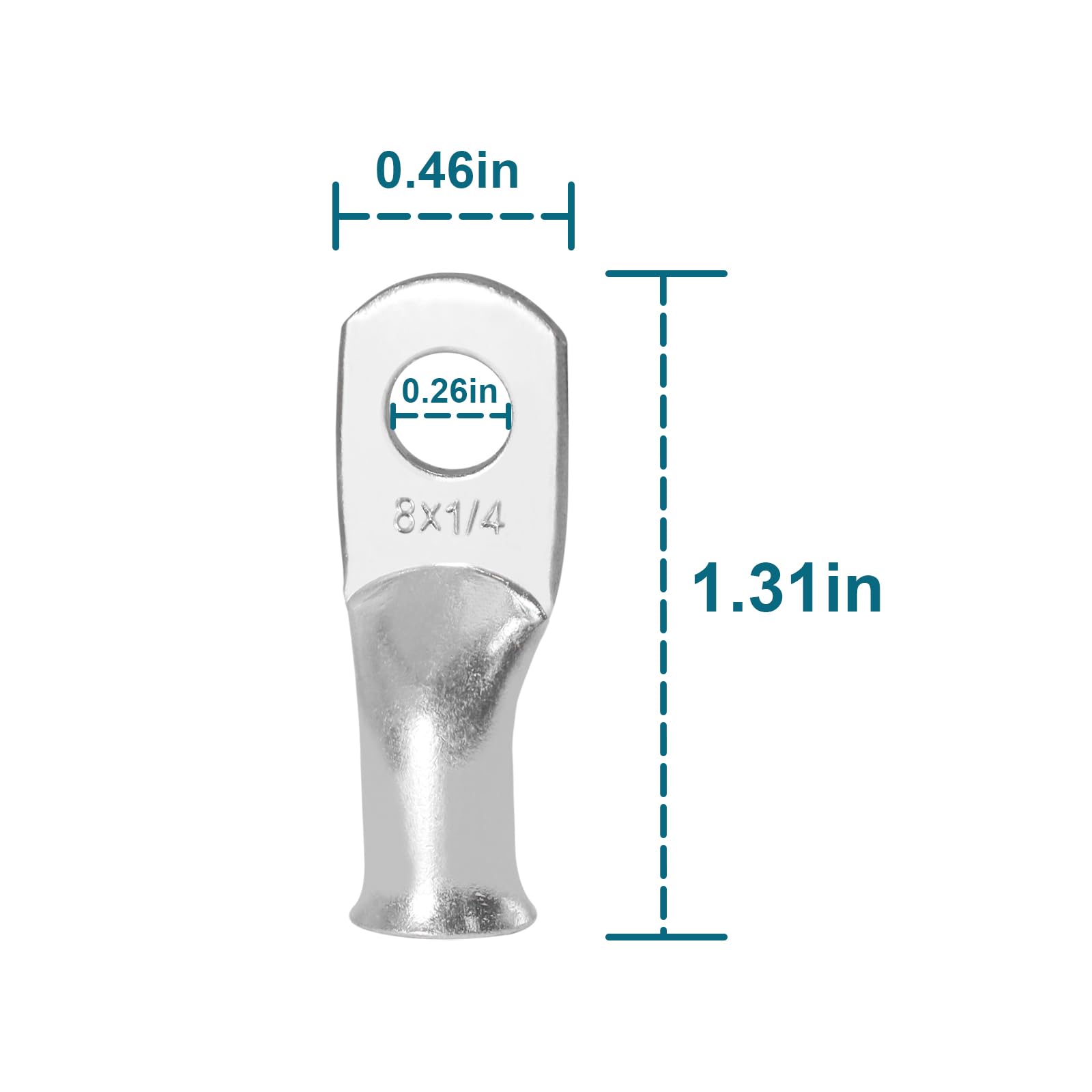 Qiatol Battery Cable, 8 Awg Battery Cables With Terminals, 2Pcs Copper Battery Cables., Red & Black(2Pcs)