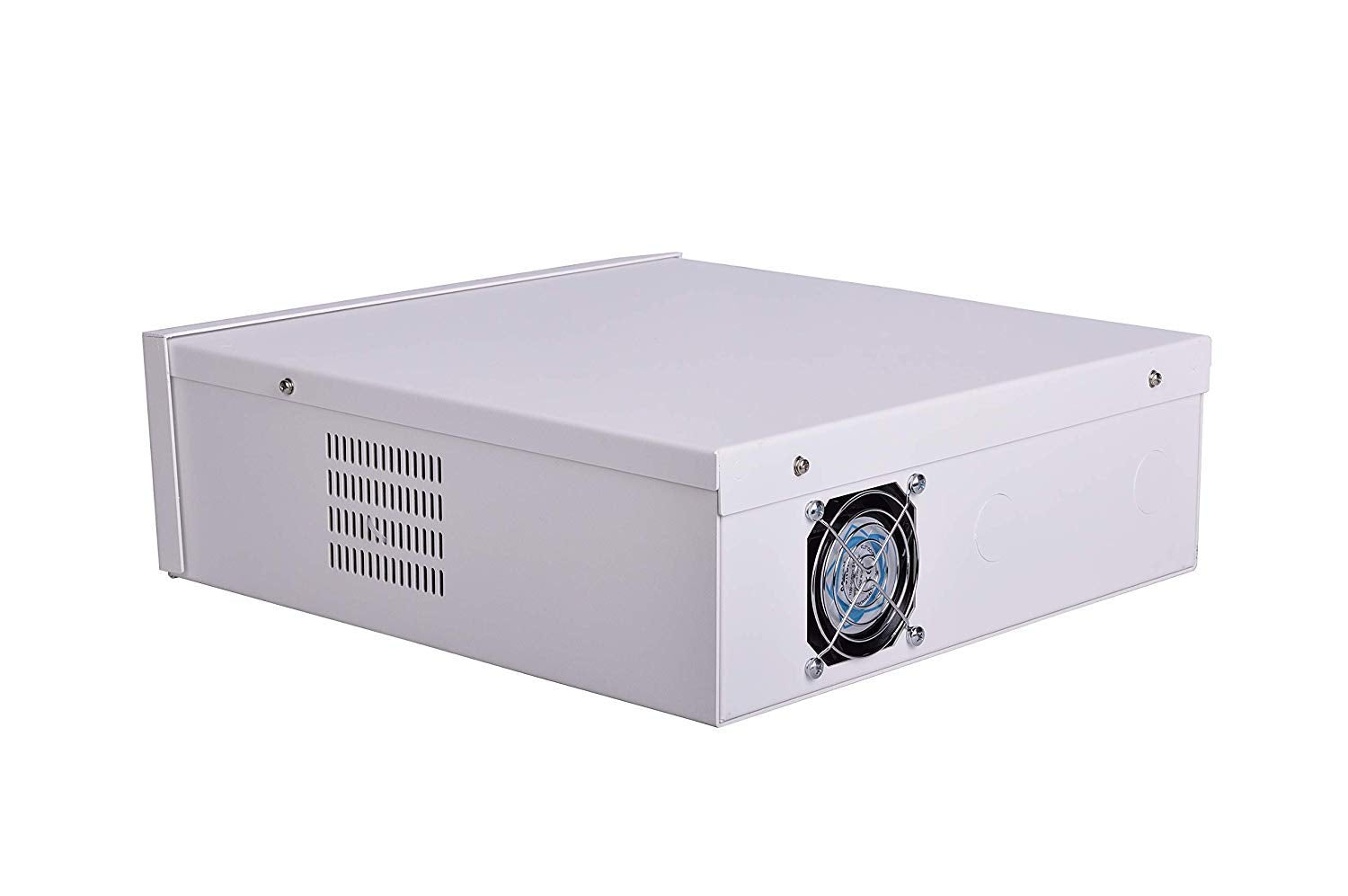 Ares Vision Heavy Duty White 21' X 24' X 8' Dvr/Pc Security Lock Box 16 Gauge With Exhaust Fan (21X24X8, White)