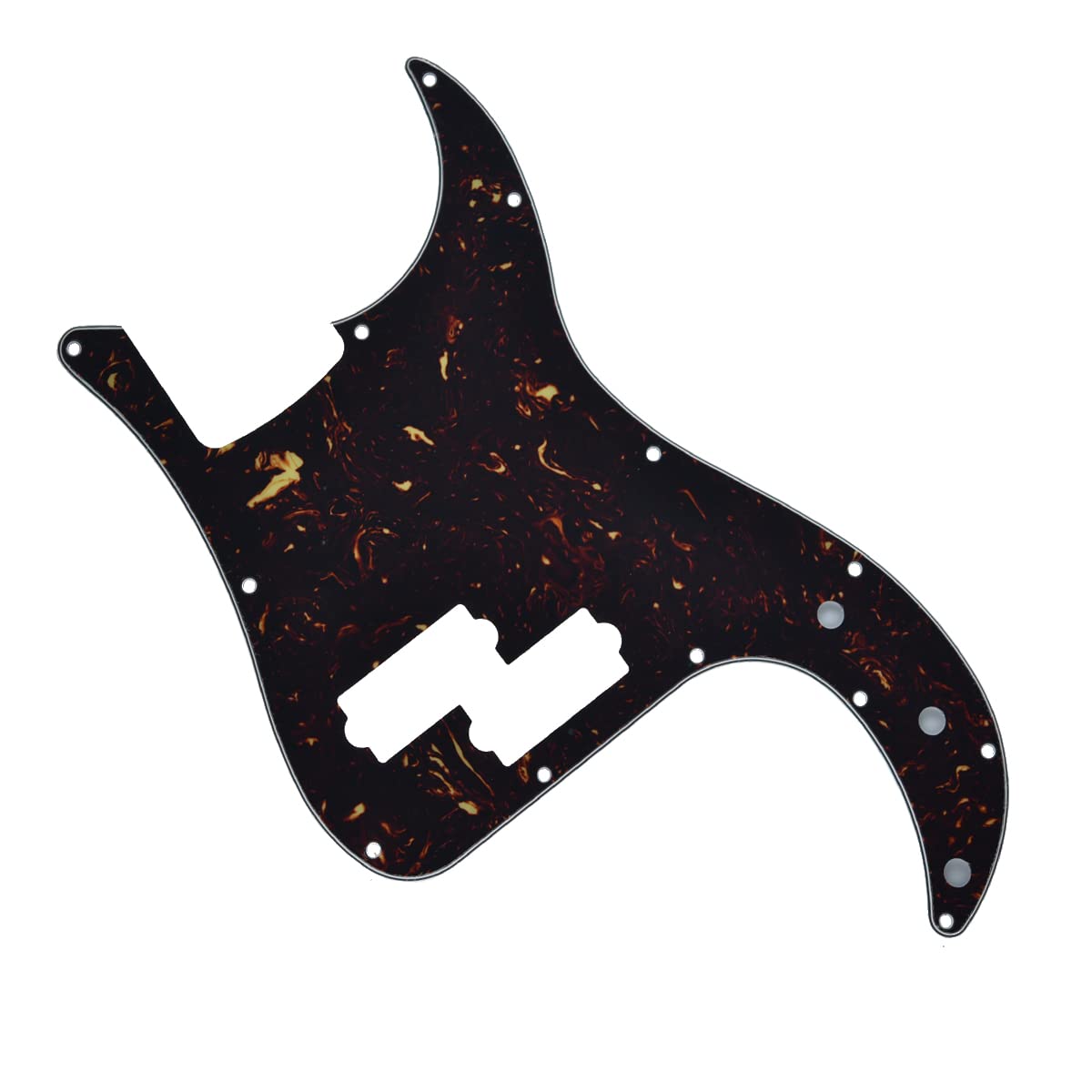 Dopro 13 Hole Precision Bass Pickguard PB P Bass Scratch Plate Fits USA/Mexican Fender Precision Bass Dark Tortoise