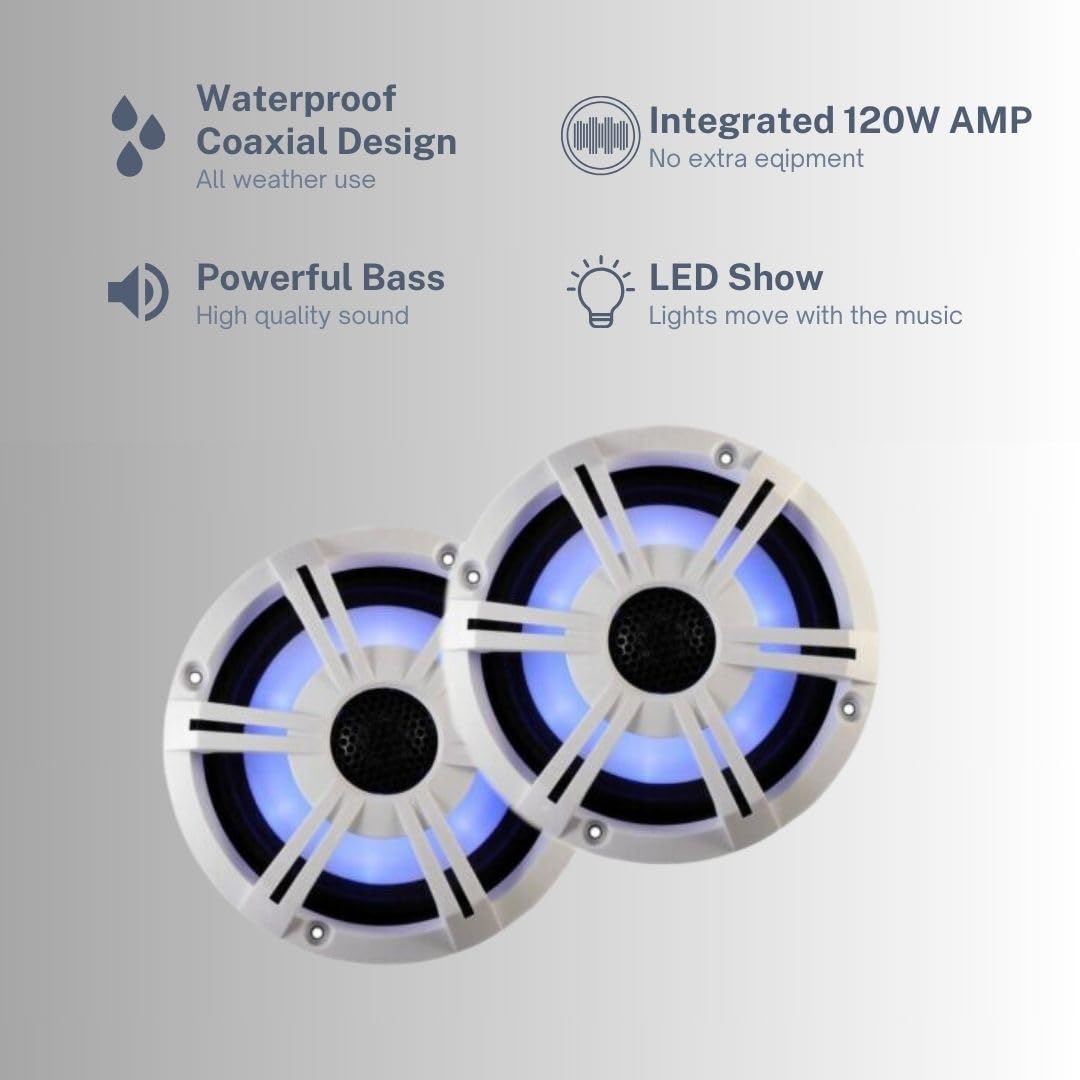 6.5 Bt Led Speaker White