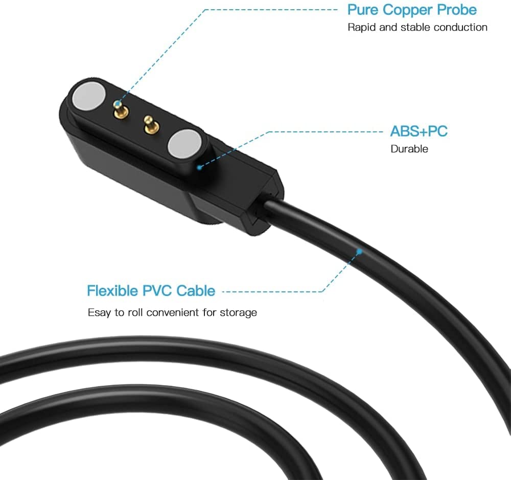 Sengkob 3.3Ft Smart Watch Charger Magnetic Usb Charging Cable For Letsfit Willful Yamay Veryfitpro Sw023 Id205L Sw021 Id205U Id2