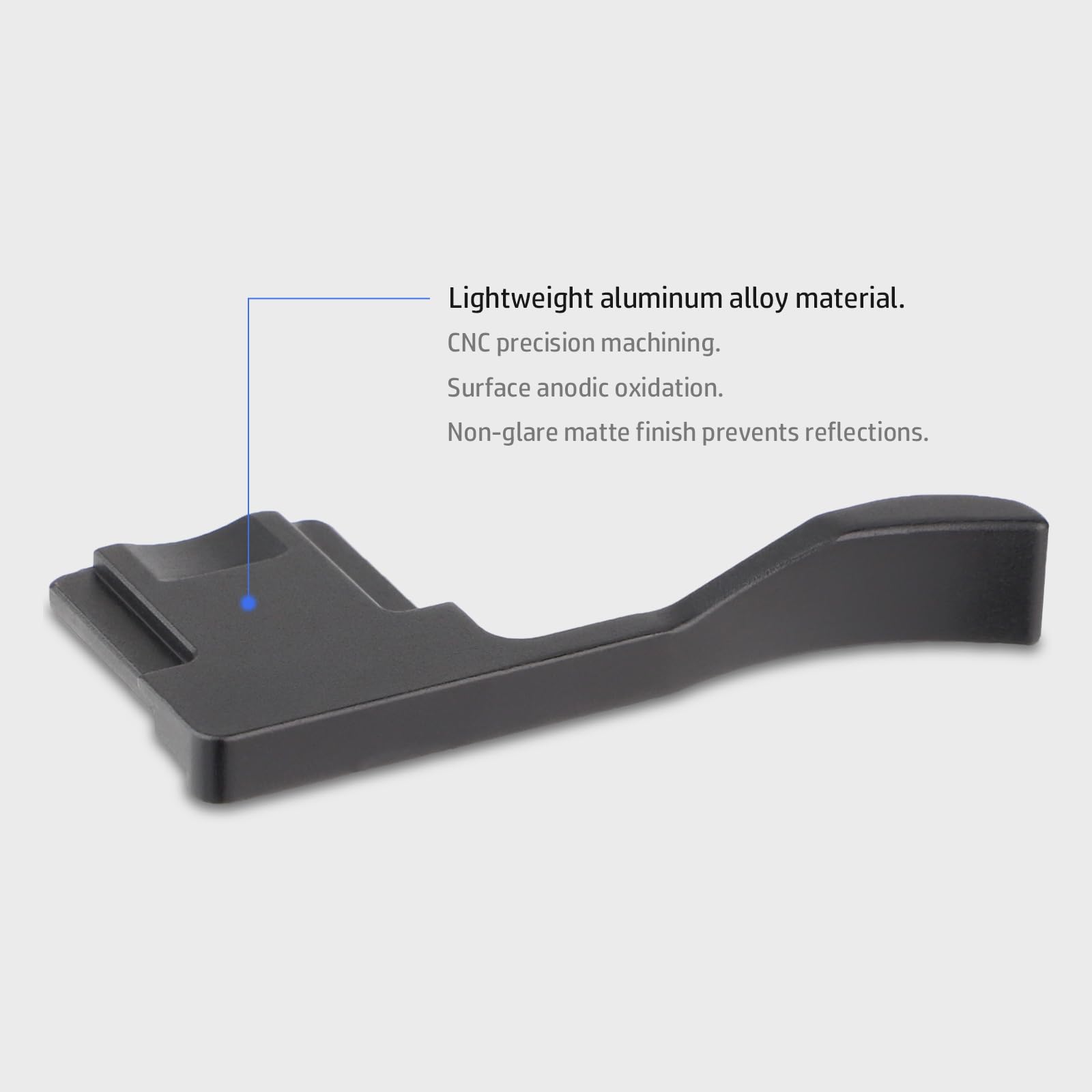 Haoge Thb Gr3B Metal Hot Shoe Thumb Up Rest Hand Grip For Ricoh Gr Iii X Griii Gr3 Gr3X Camera Black