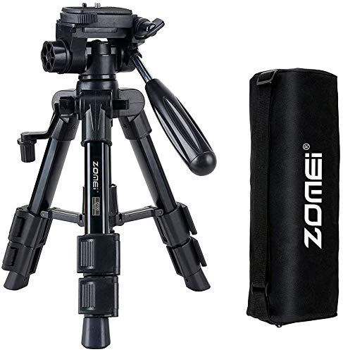 Mini Tripod For Camera,Zomei Travel Table Tripod With 3 Way Pan/Tilt Head 1/4 Inches Quick Release Plate And Bag For Dslr Camera Tripod Carrying Bag