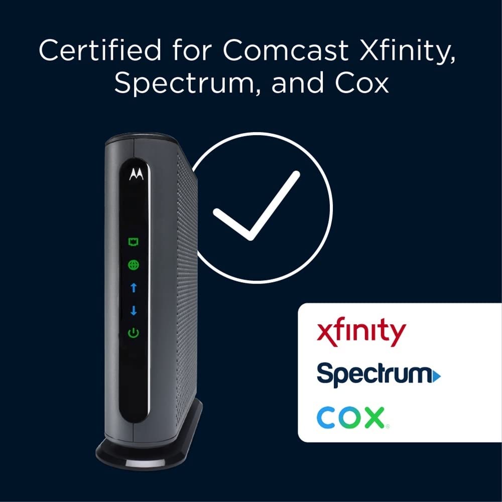 Motorola 16X4 Cable Modem, Model Mb7420, 686 Mbps Docsis 3.0, Certified By Comcast Xfinity, Charter Spectrum, Time Warner Cable,