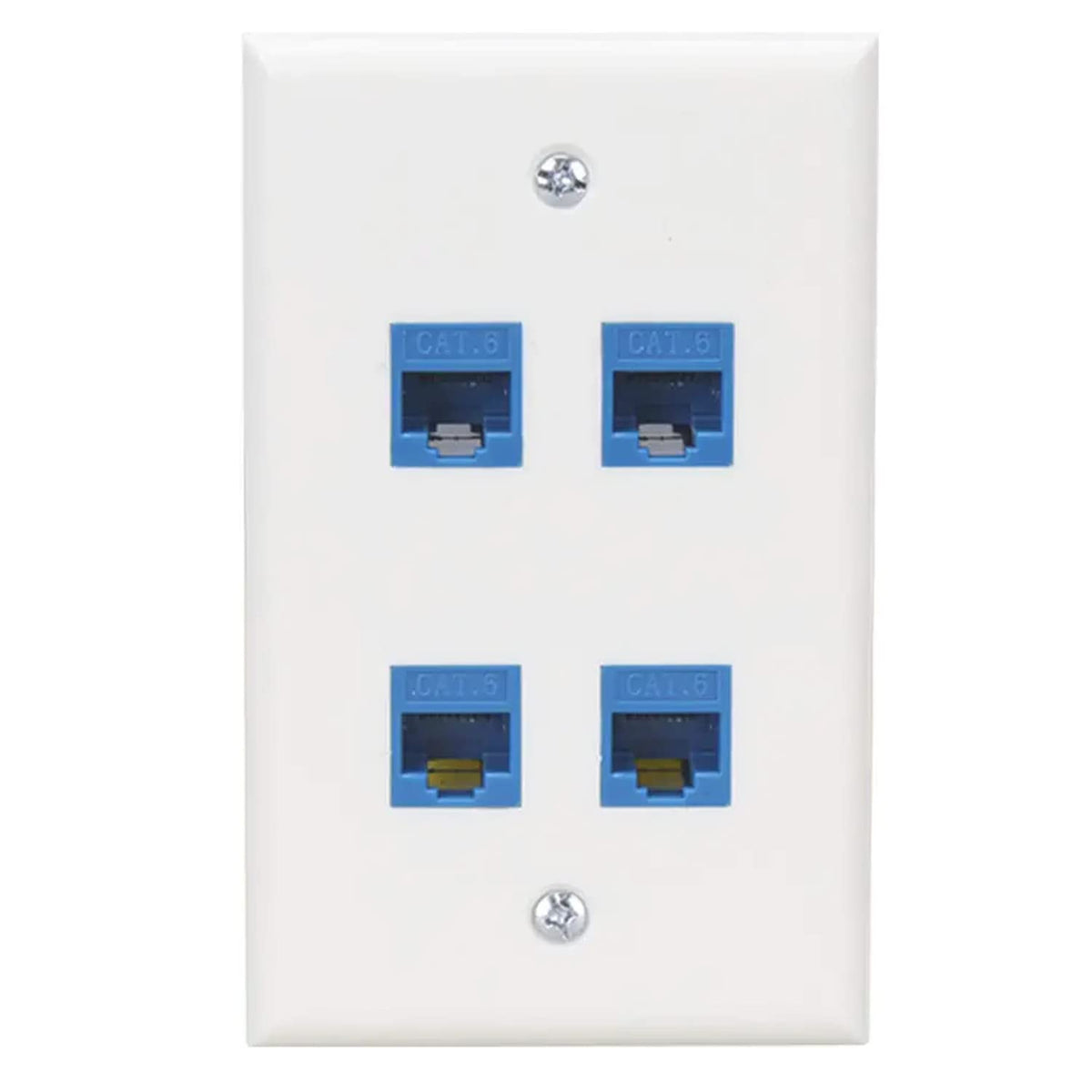 Ethernet Wall Plate 4 Port   Victek   Cat6 Ethernet Cable Wall Plate Female To Female