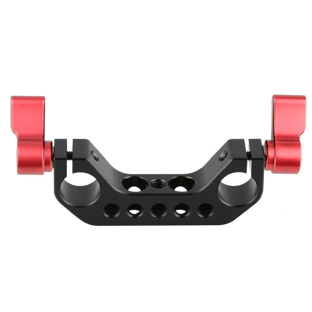 Camvate 15Mm Rod Clamp With 1/4-20 Thread For Dlsr Camera Rig Cage Baseplate (Red)-2Pcs - 1780