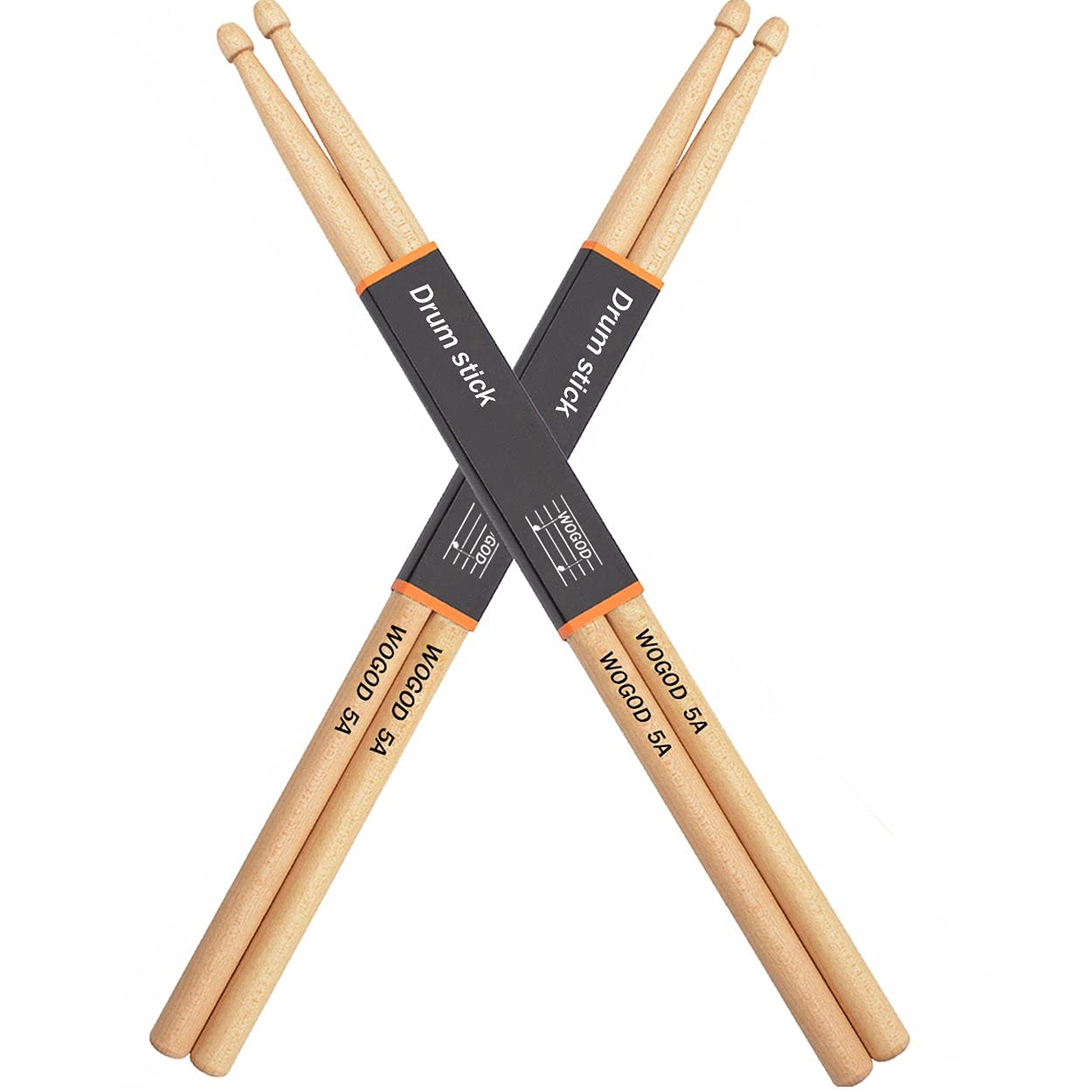 Wogod 5A Drum Sticks Maple Drumsticks (Two Pair)
