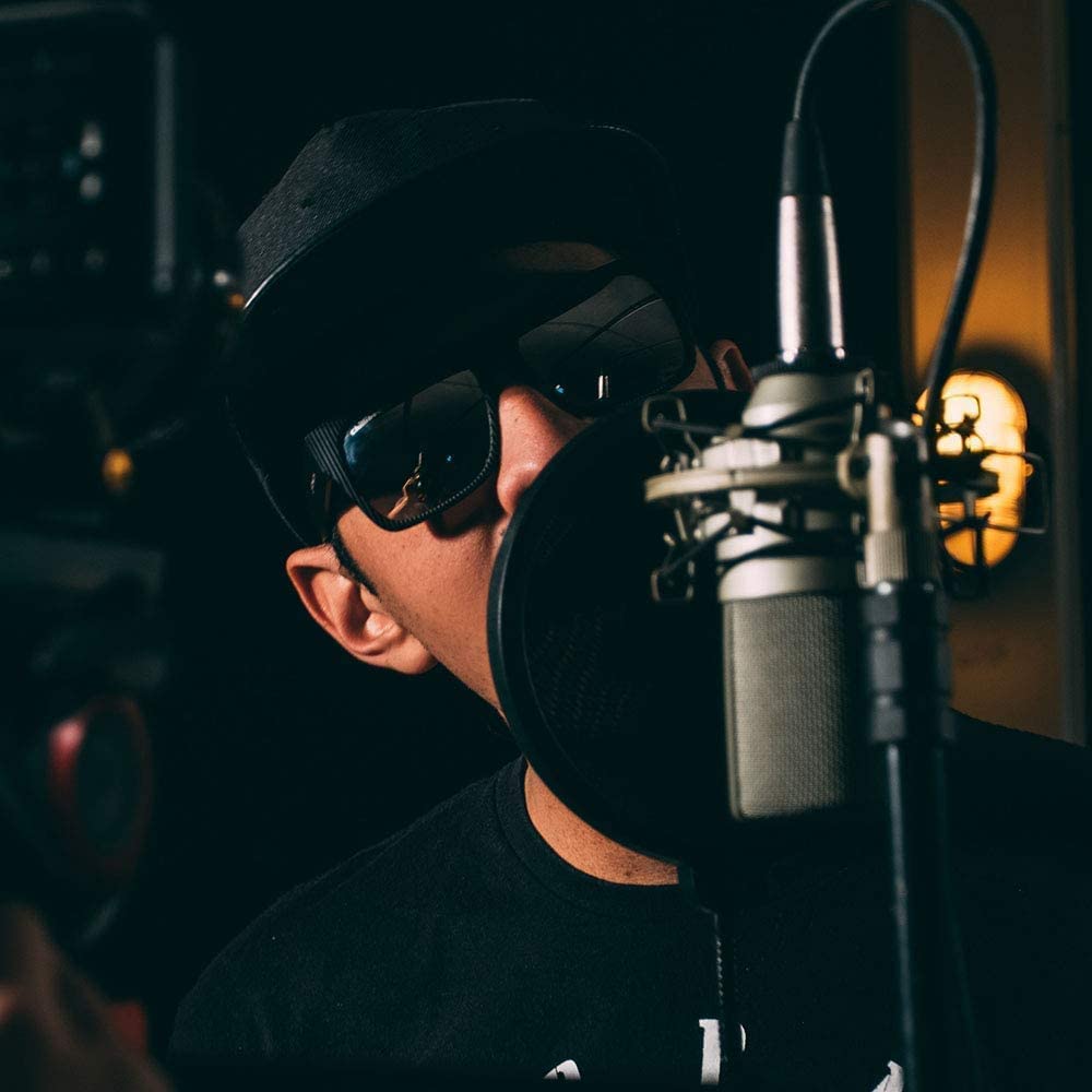 Dragonpad Usa 6'' Microphone Studio Pop Filter With Clamp (Black)