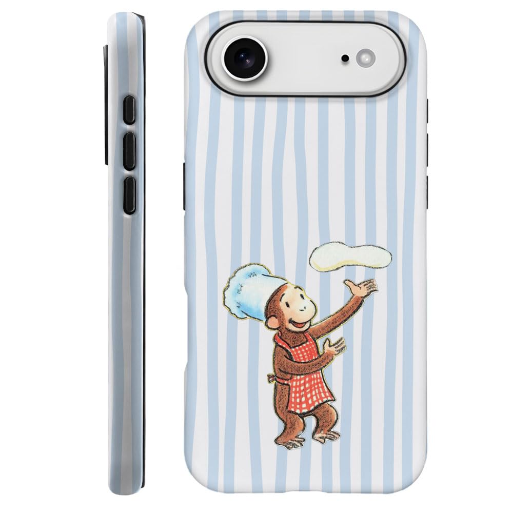 Case for iPhone 17 Air - [Drop Protection Phone Cover] - Hybrid Case for Girl Women - Funny Monkey Stripes 02
