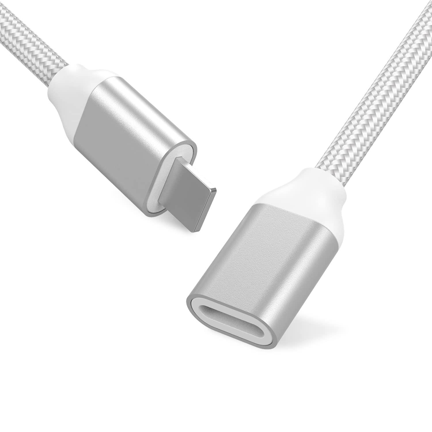 Ematetek Braided I Phone Extension Cable Pass Video Audio Music Photo Data, Charge. 1Pcs 3.3Feet Male To Female I Phone Extender