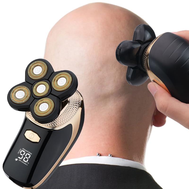 Electric Razor For Men Head Shaver For Bald Men Grooming Kit Wet Dry Rotary Shavers Nose Hair Beard Trimmer Clippers Facial Clea