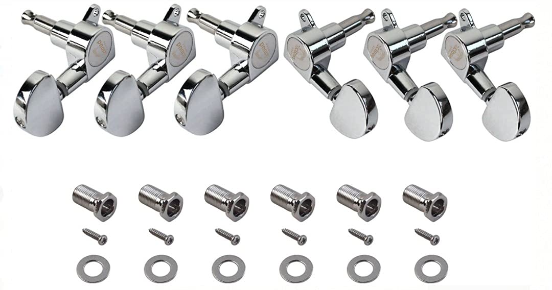 Zcloud Goods Guitar Tuning Pegs Gtpchrom 3+3 Chrome Finish