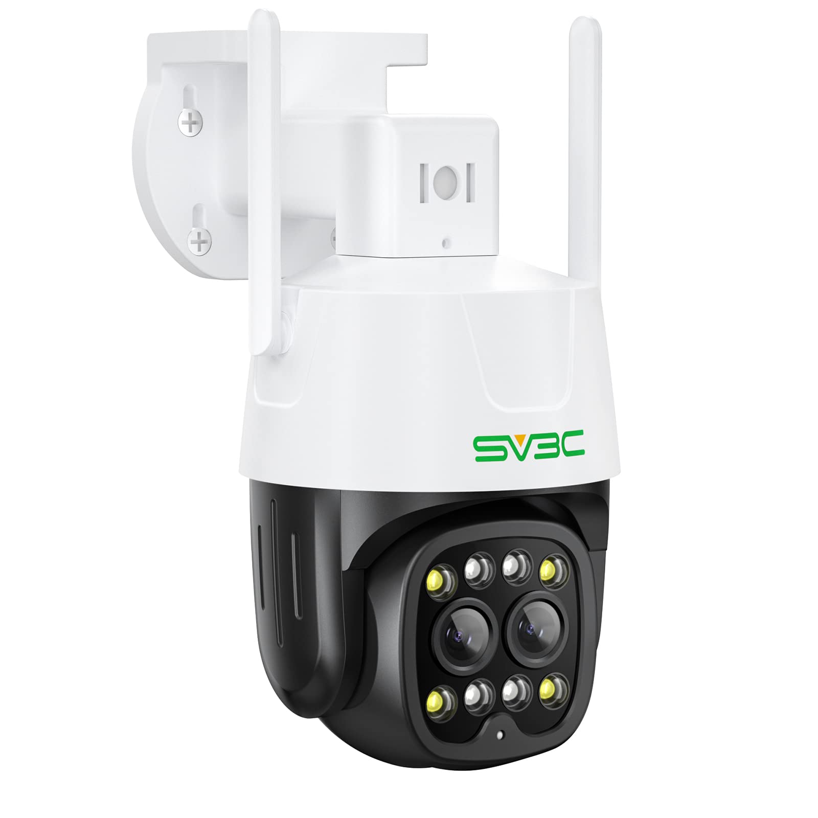 Sv3C Ptz Wifi Security Camera Outdoor Dual Lens Wireless Ip 4Mp Cam With Auto Tracking Floodlight Color Night Vision 2 Way Audio
