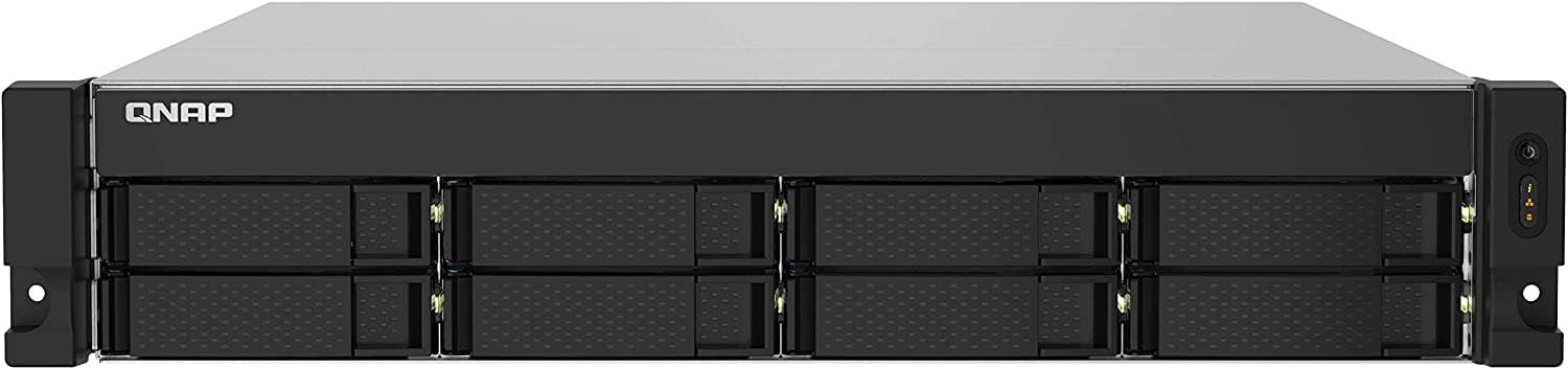 QNAP TS832PXURP4G 8 Bay HighSpeed SMB Rackmount NAS with Two 10GbE and 2.5GbE Ports, Redundant PSU (TS832PXURP4GUS)