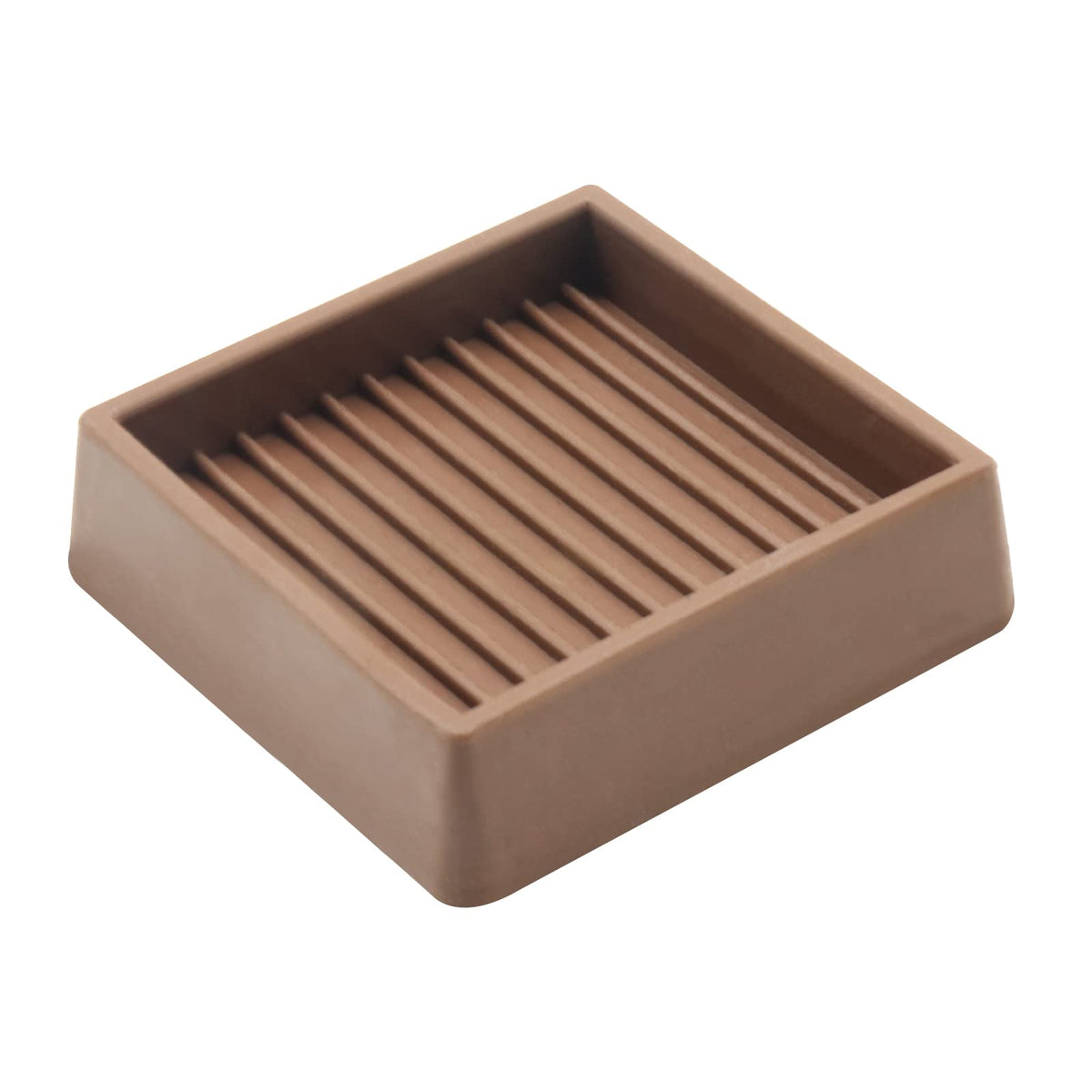 Vocomo 2X2 Square Rubber Furniture Caster Cups With Anti Sliding Floor Grip   12 Pack