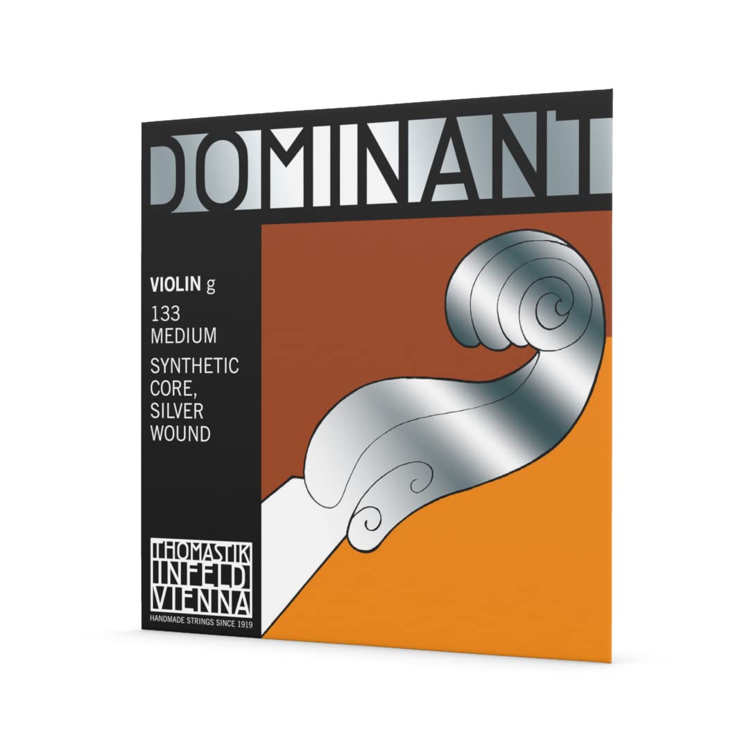 Dr Thomastik 133 Dominant Nylon Core Violin G String, Silver Wound, Medium Gauge, 4/4 Scale (1334/4)