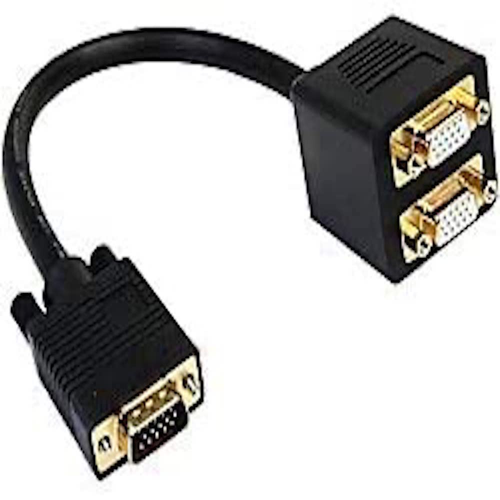 1 Ft Vga To 2X Vga Video Splitter Cable