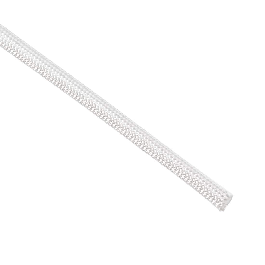 Uxcell Insulation Braid Sleeving, 9.8Ft 4Mm High Temp Fiberglass Sleeve White