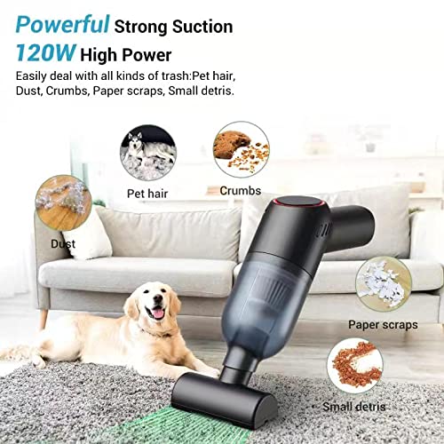 Suncandxy Handheld Vacuum Cleaner Cordless: Mini Rechargeable Hand Vacuum With Strong Suction, Wireless Portable Small Car Vacuu