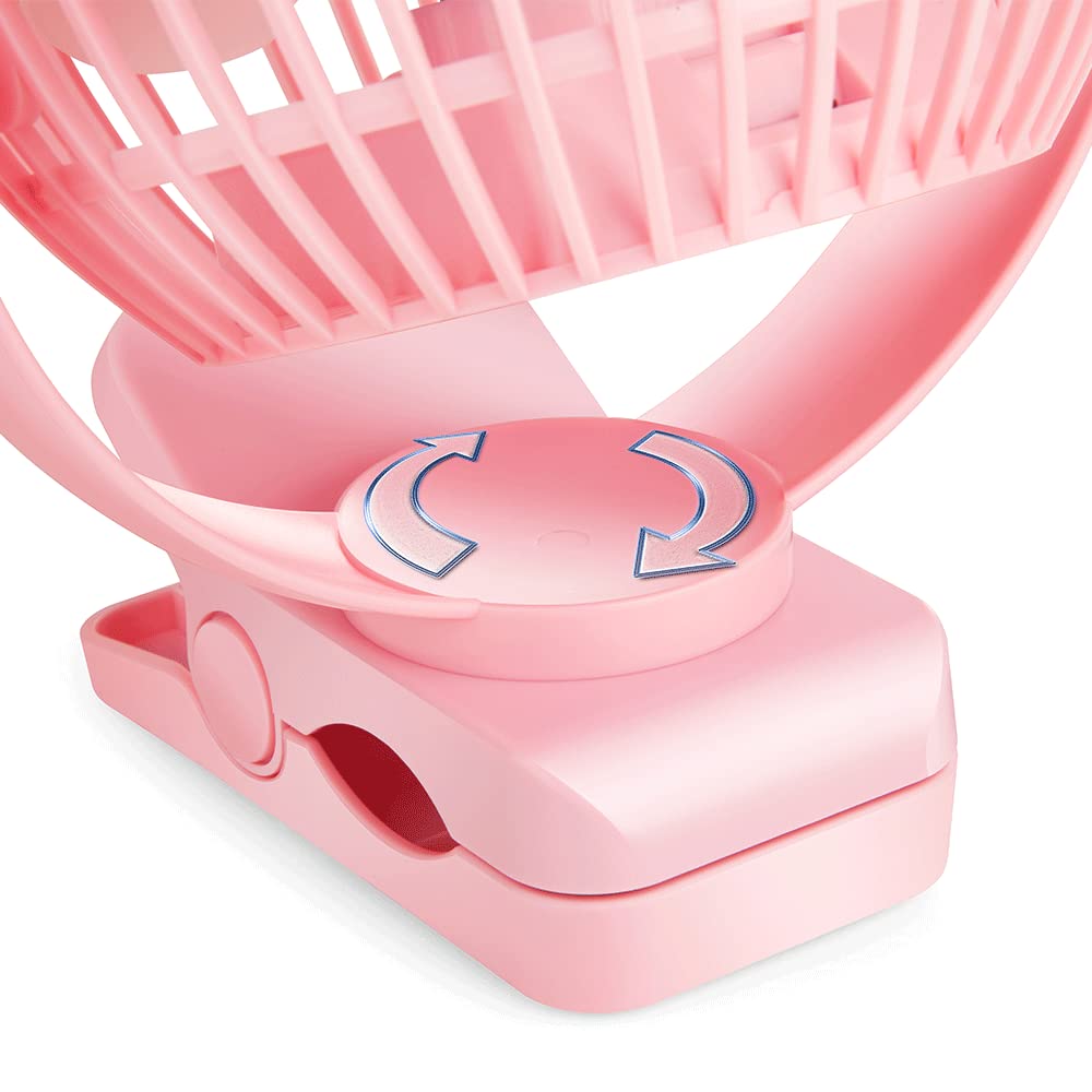 Viniper 6 Inch Usb Clip On Fan, Portable Small Desk Fan : 360 Rotation, 3 Speeds Wind Table Fan, Quiet Powerful For Home,Office