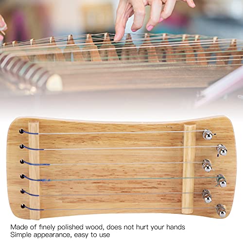 Guzheng Finger Trainer Stringed Musical Instruments Strengthener Exercise Wooden Protable 6 String Mini Guzheng Fingering Practi
