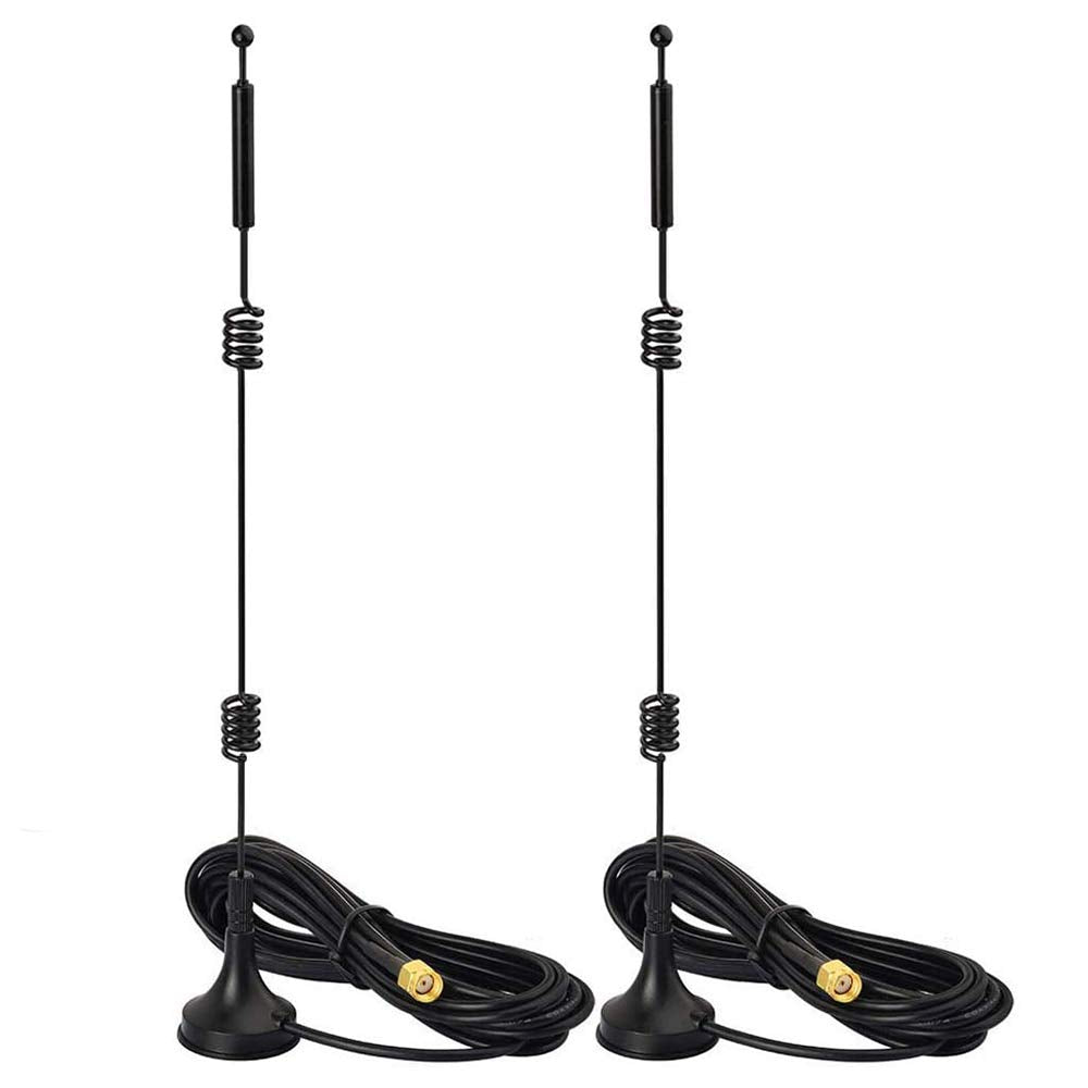 Bingfu Dual Band Wifi 2.4Ghz 5Ghz 5.8Ghz 9Dbi Magnetic Base Mimo Rp Sma Male Antenna 2 Pack For Wifi Router Wireless Network Car