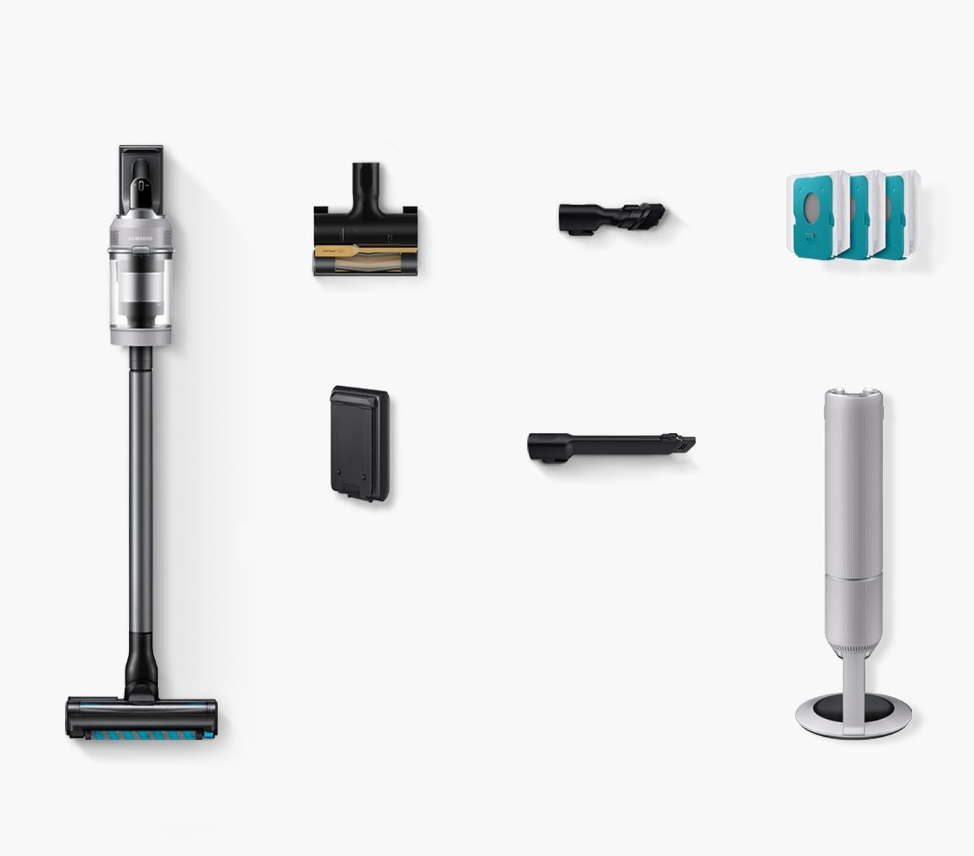 Samsung Bespoke AI Jet Lite Cordless Stick Vacuum with All-in-One Clean Station, 280AW Suction, Long Battery Life, Anti-Tangel P