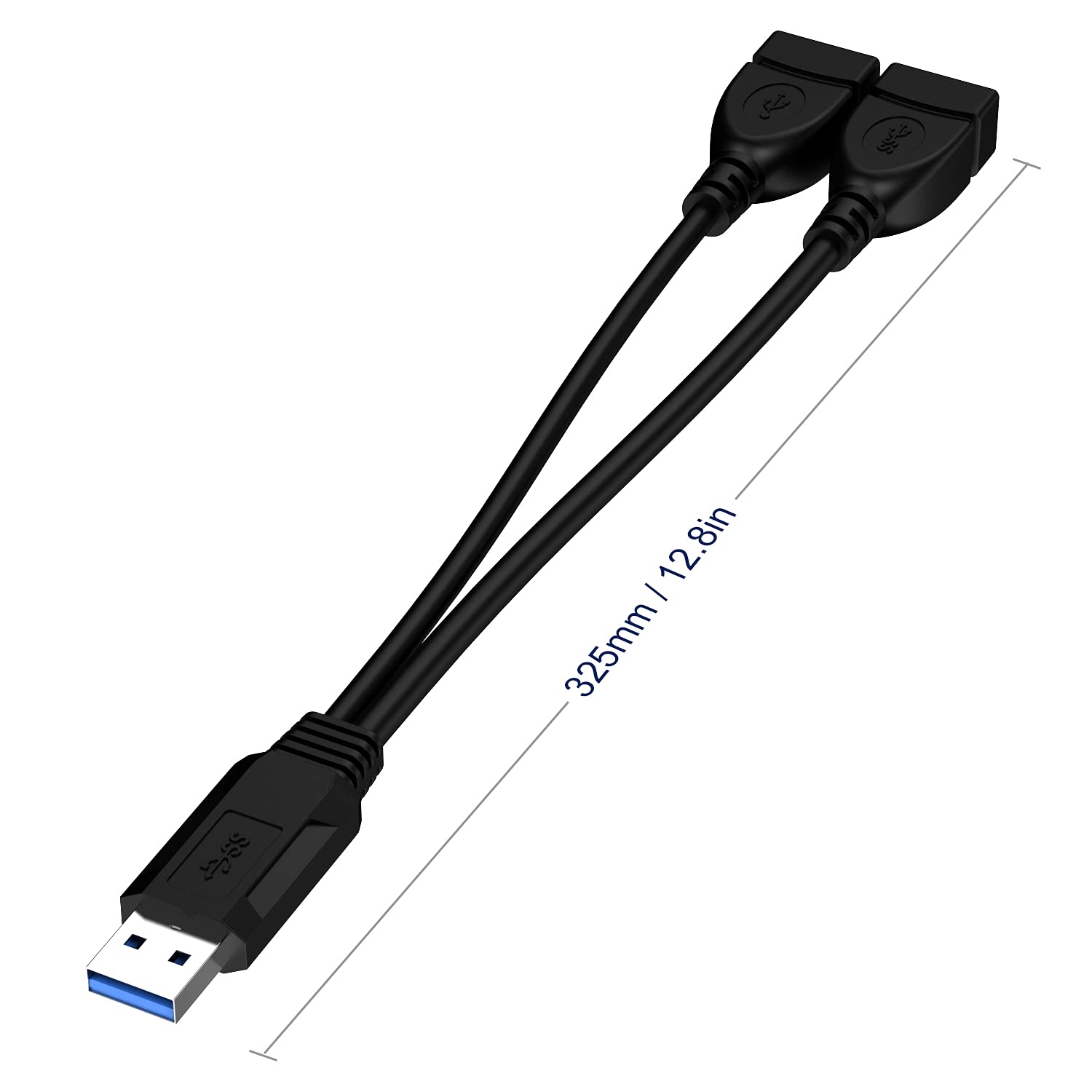 Eanetf Usb 3.0 Female To Dual Usb Male Splitter Cable, 2 Pack
