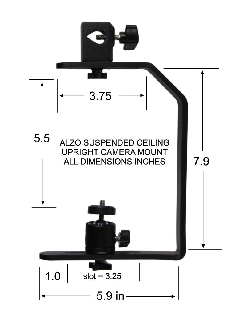 Alzo Suspended Drop Ceiling Upright Camera Mount