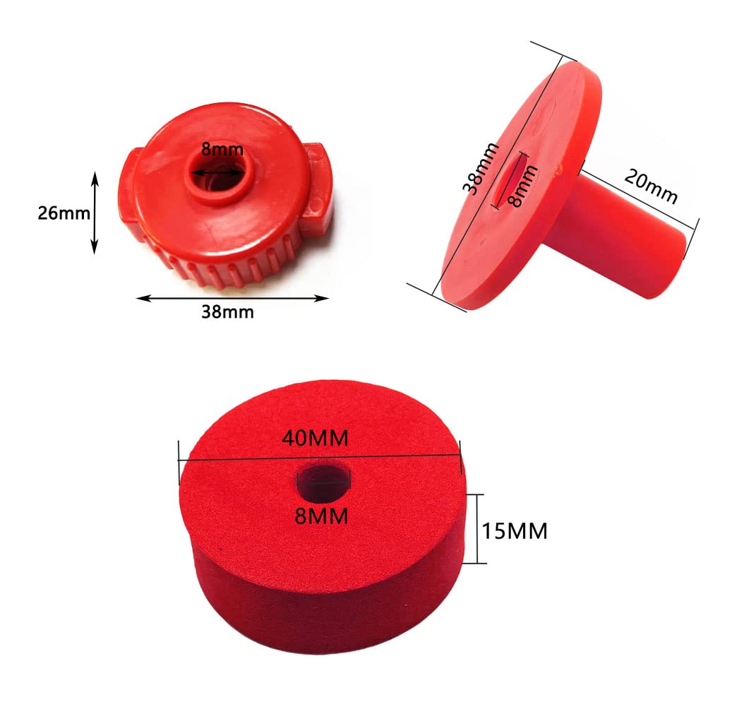 Jiayouy 12Pcs Cymbal Hi Hat Stands Accessory With 40Mm Cymbal Washer Cushions Cymbal Sleeves Quick Set Cymbal Nut (Red)