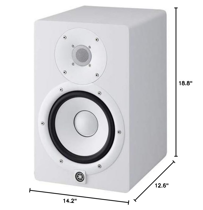 Yamaha Hs7W 7-Inch Powered Studio Monitor Speaker, White