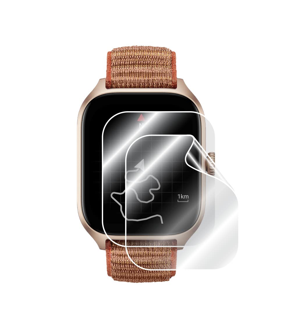 IPG for Amazfit GTS 4 Smart Watch Screen Protector (2 Units) Invisible Ultra HD Clear Film Anti Scratch Guard-Smooth/Self-Healin