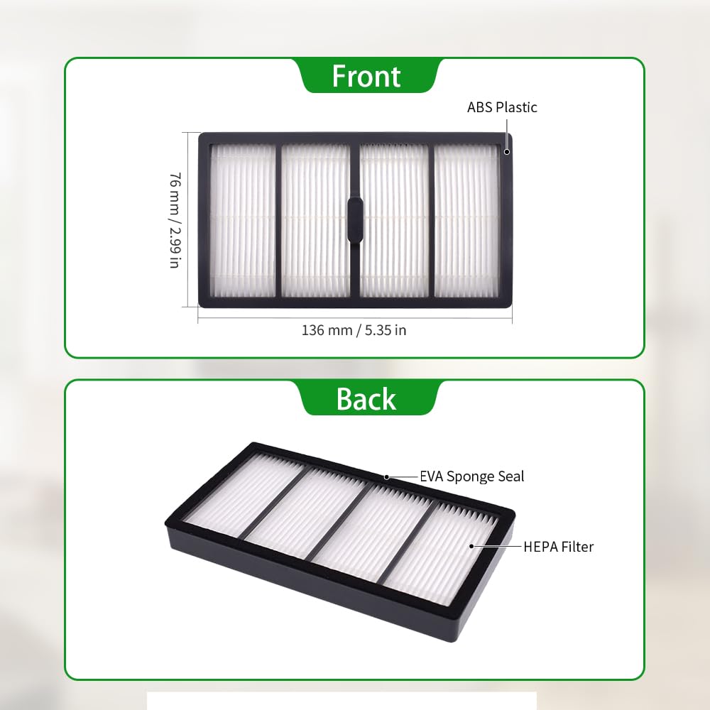 Neutop Replacement Filters Compatible With Irobot Roomba S Series S9 9150 S9+ Plus 9550 Robot Vacuums, 8 Pack.
