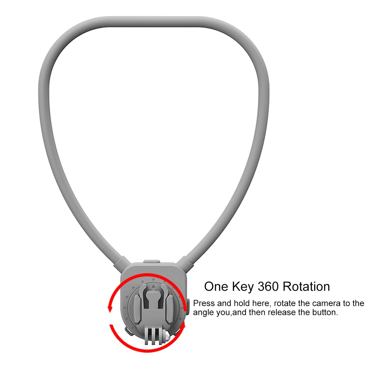 Pellking Neck Mount Holder For Dji Pocket 3,360 Degree Rotation Hands Free Neck Phone Holder Pov/Vlog Neck Mount Video Recording