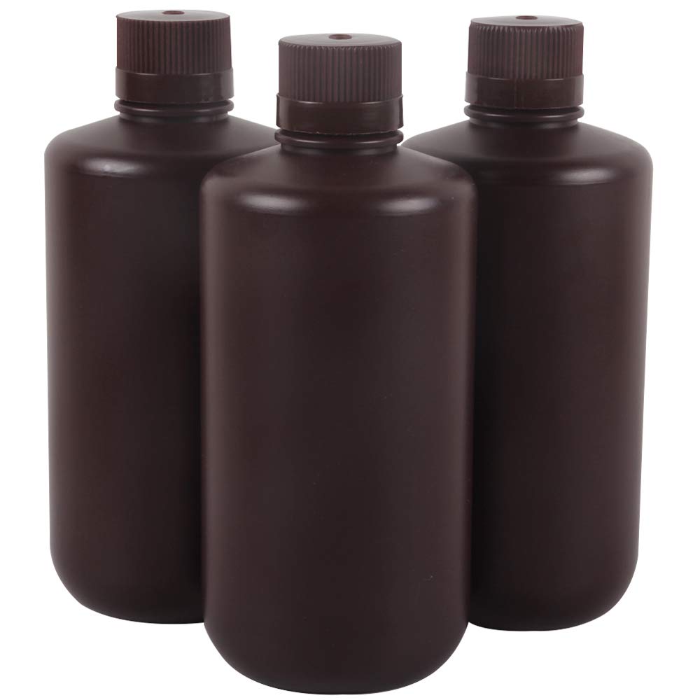3X 1000Ml Darkroom Chemical Storage Bottles Liquid Container Film Photo Developing Processing Equipment Printing Photosensitive