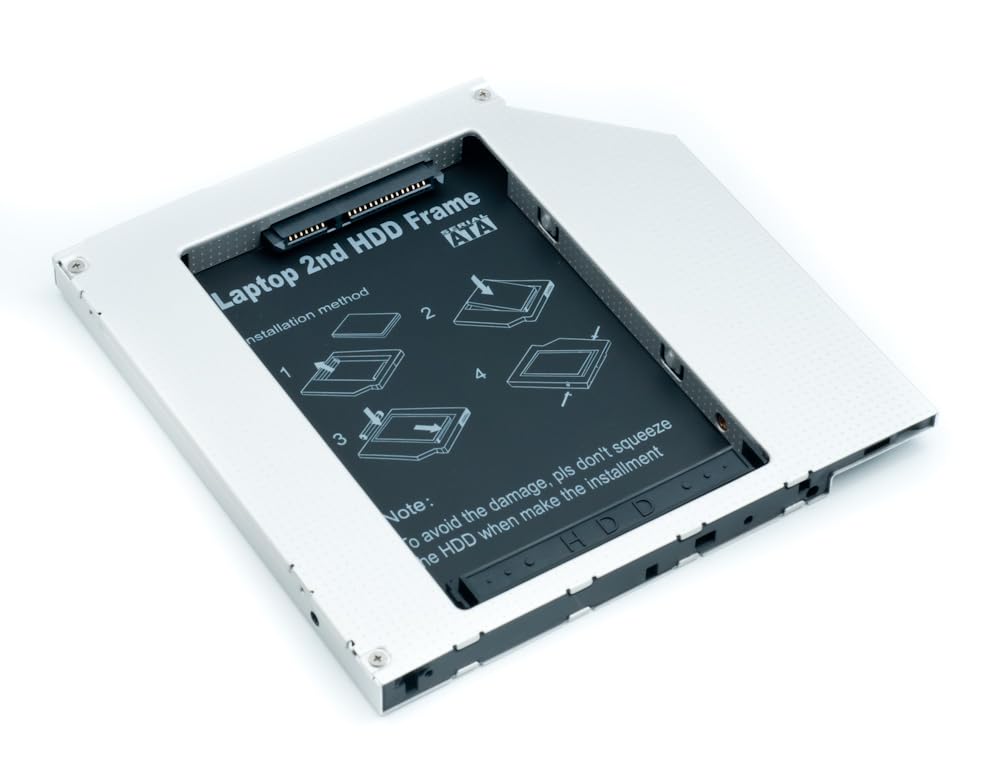 Qumox Laptop 2Nd Hdd Ssd Dvd Bay Caddy Adapter For 2.5''/9.5Mm Universal Cd/Dvd Rom Sata To Sata Hard Drive External Enclosure