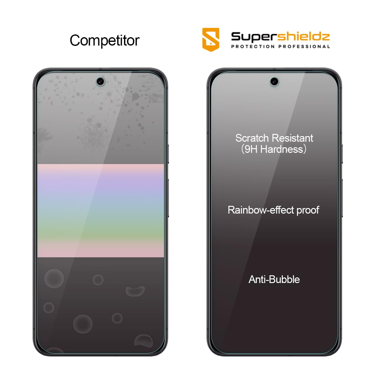 Supershieldz (3 Pack) Designed For Google Pixel 9 Tempered Glass Screen Protector, Anti Scratch, Bubble Free