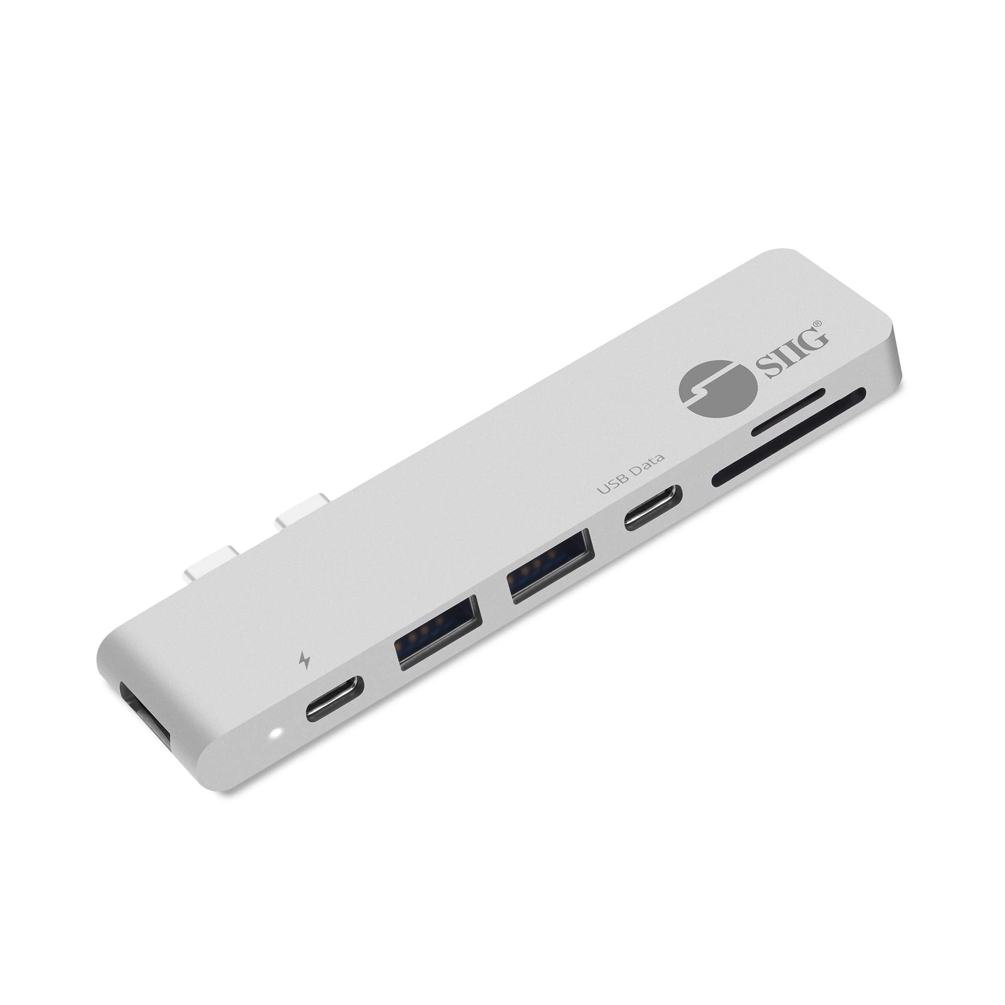 Siig Thunderbolt 3, Aluminum Usb Type C Hub With 4K @30Hz Hdmi, Sd/Micro Sd Card Reader, 2 Usb 3.1 Gen 1 Ports, Pd Port For 2016