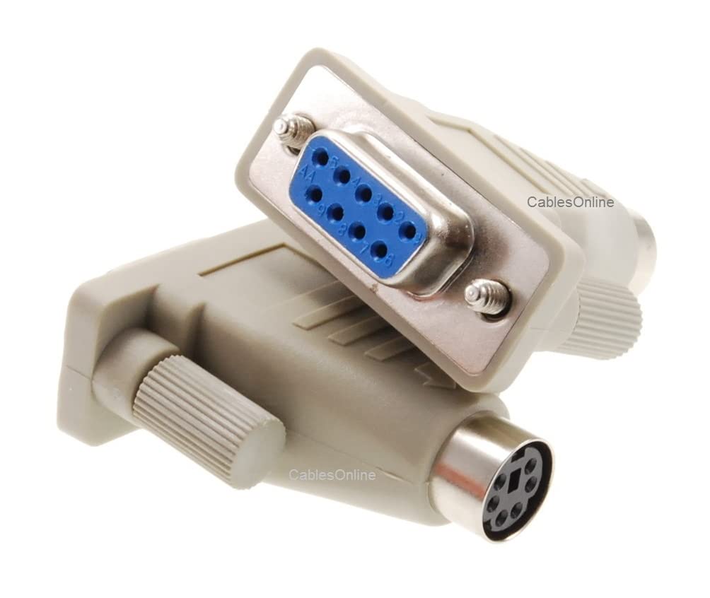 Cablesonline 2 Pack Ps/2 Minidin6 Female To Db9 Serial Female Mouse Adapter, Ad M01 2