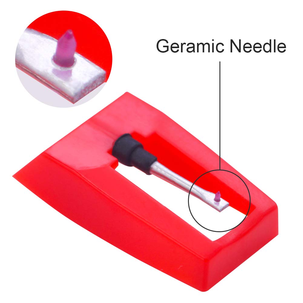 4 Pack Record Player Needle, Diamond Replacement Stylus Needle For Vinyl Record Player Ion Jensen Crosley Victrola Sylvania Turn