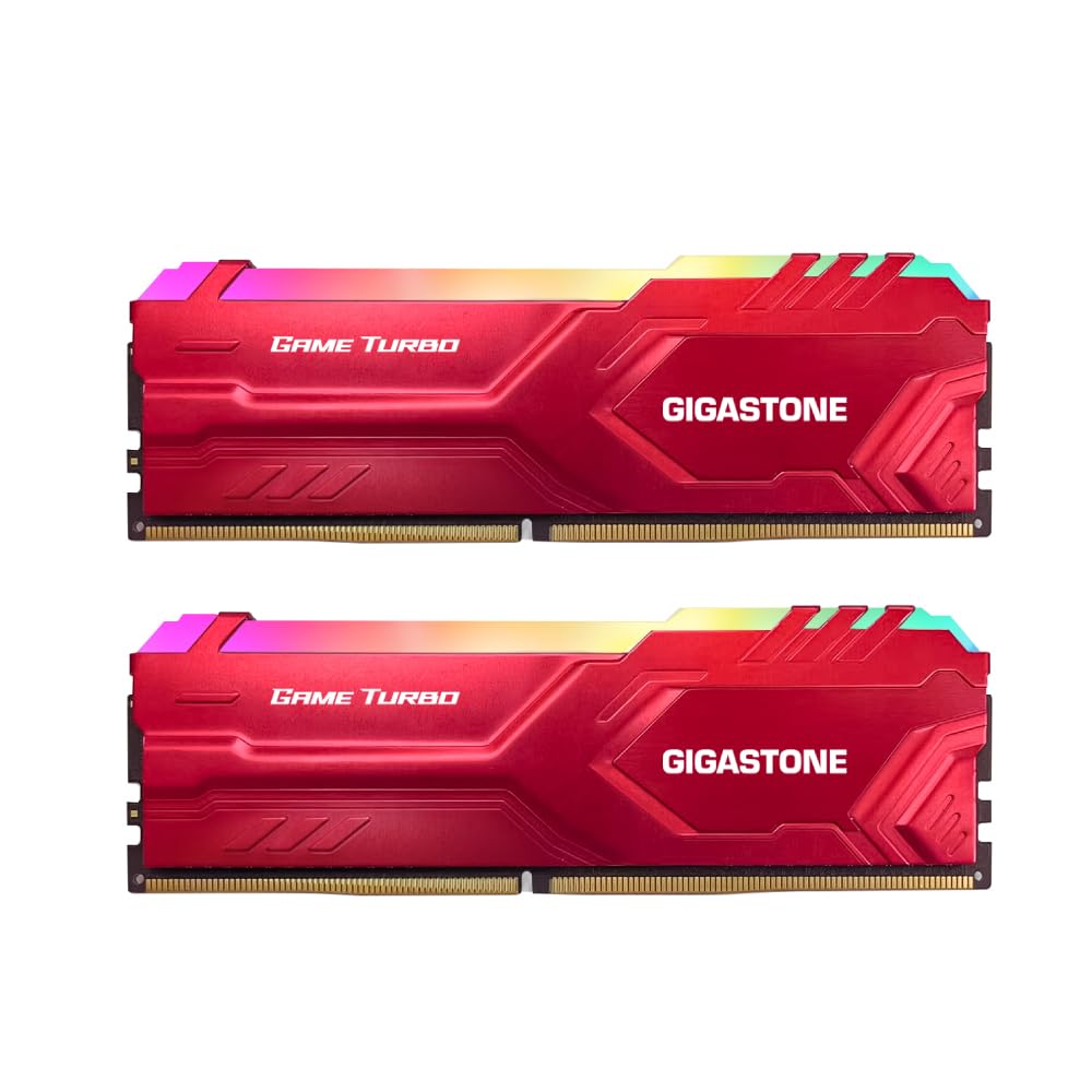 ?Rgb Ddr4 Ram? Gigastone Game Turbo 32Gb Kit (2X16Gb) Ddr4 3200Mhz Pc4 25600 Cl16 18 18 40 Intel Xmp 2.0 Amd Ryzen 1.35V Udimm 2