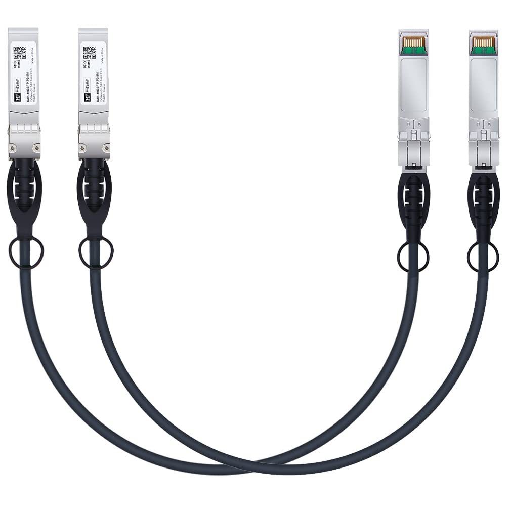 2 Pack Sfp+ Cable, 10G Sfp+ Dac, 0.3M(0.98Ft), Passive Direct Attach Copper Twinax Cable For Cisco Sfp H10Gb Cu0.3M, Ubiquiti Un