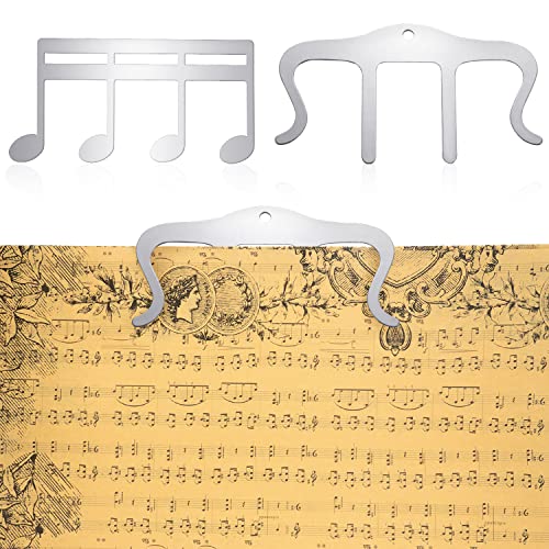 2Pcs Metal Music Book Clip, Music Stand Clips Sheet Music Clips For Outdoor Playing, Note Paper, Books Piano, Guitar, Violin, Ke
