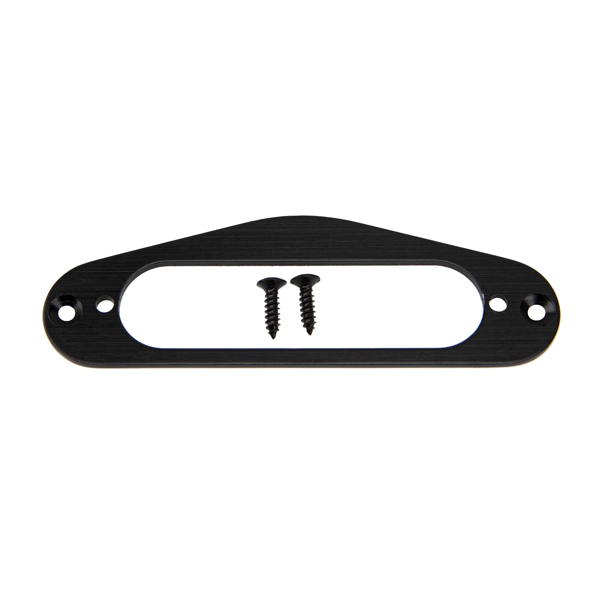 1Pcs Yootones Metal Guitar Single Coil Pickup Mounting Ring With Screws Compatible With Fender Stratocaster Strat Guitar (Black)