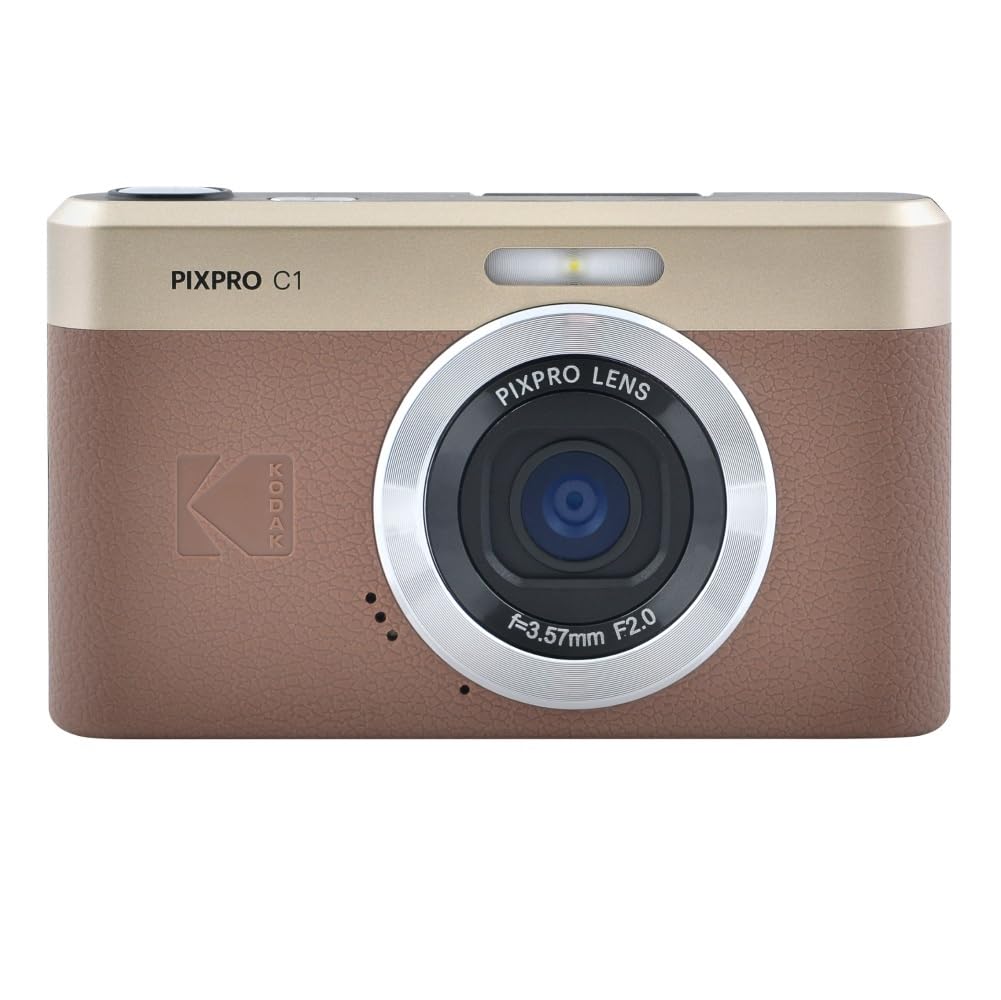 KODAK PIXPRO C1 Friendly Zoom Digital Camera - 13MP Compact Point and Shoot with 2.8    180 Tilt LCD Flip Screen, Retro Vintage 