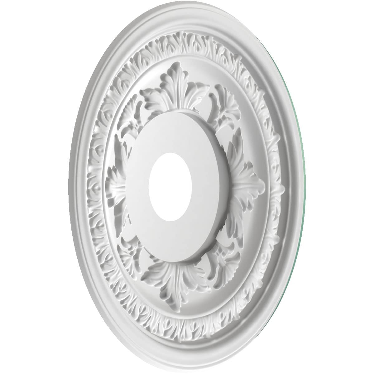 Ekena Millwork Cmp19Bafsm Baltimore Thermoformed Pvc Ceiling Medallion (Fits Canopies Up To 7 3/4), 19Od X 3 1/2Id X 1P, Univers